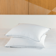 2x Hotel Pillows & Pillowcase Set (Down Feather) - FluffCo | Hotel Comfort