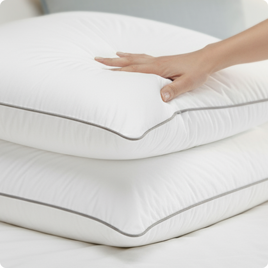 2. Its Microfiber Filling Fluffs Up Perfectly Right Out Of The Bag!