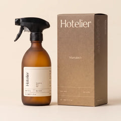 Hotelier Room Spray in Marrakech with taupe box