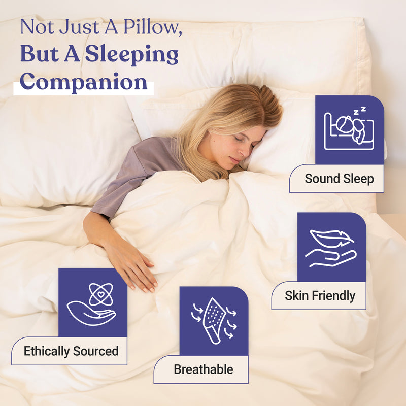 Firm and Soft fluff pillow options