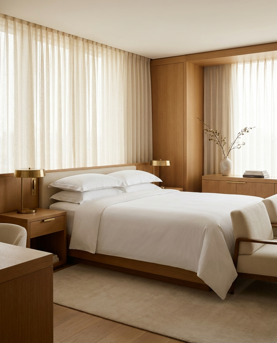 Luxury hotel guest room