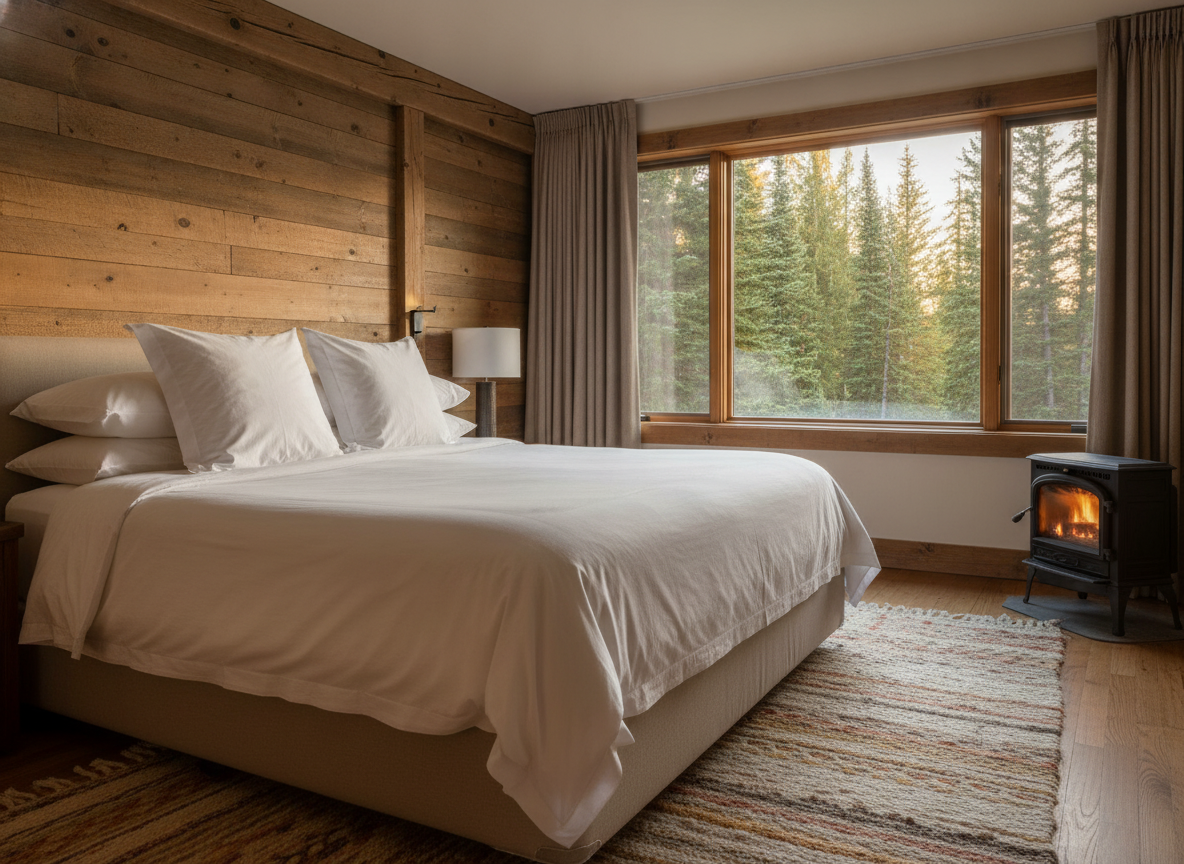 Mountain lodge and retreat bedroom