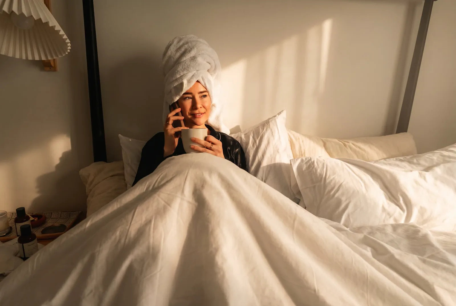 Verified customer Carrie with her FluffCo pillow